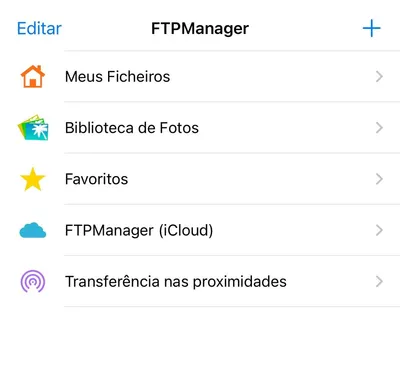 FTPManager - Home screen