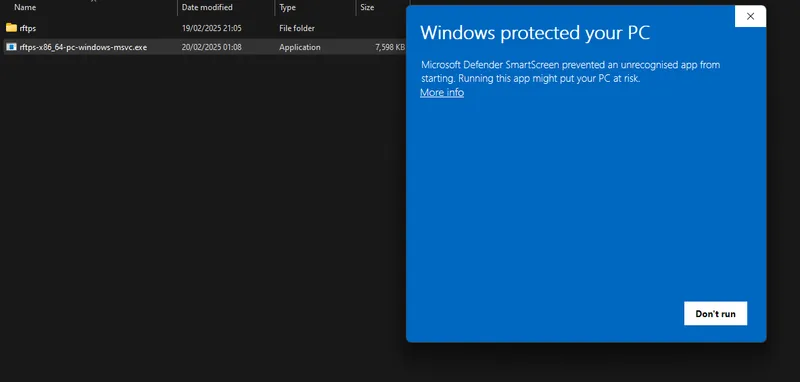 Windows Smartdefender more info prompt